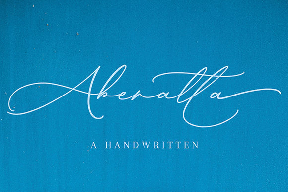 Aberatta: A Handwritten Font for Craft Creations