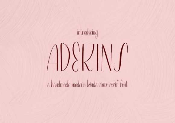 Adekins: A Handwritten Font for Romantic Web Design