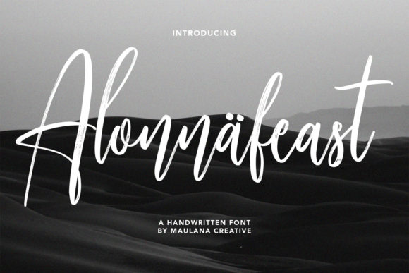 Alonnafeast: A Graceful Script Font for Editorial Design