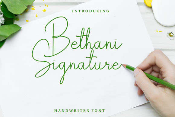 Bethani Signature: A Handwritten Font for Creative Makers