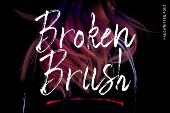 Broken Brush Font for Handmade Creations