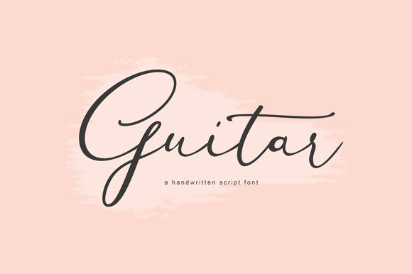 Guitar Script Font for Handmade Creations