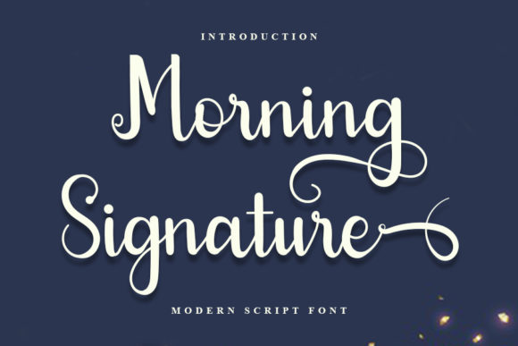 Morning Signature: A Graceful Font for Branding Projects