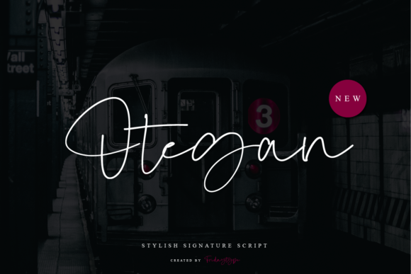 Otegan: A Delicate Script Font for Editorial Elegance