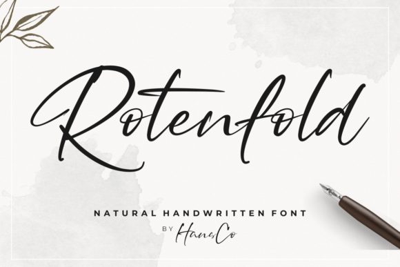 Rotenfold: A Script Font for Modern Branding