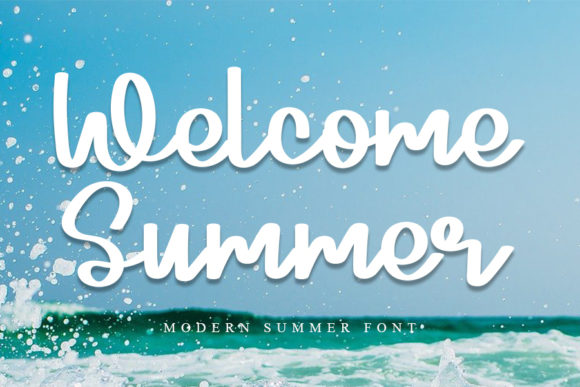Welcome Summer Font for Handmade Creations